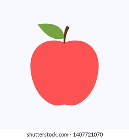 Apple flat design style on white background, vector illustration