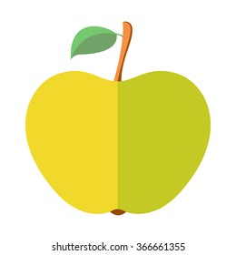 Apple. Flat design. Vector illustration.