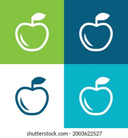 Apple Flat four color minimal icon set