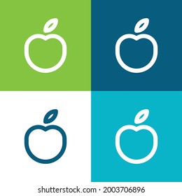 Apple Flat four color minimal icon set