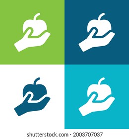 Apple Flat four color minimal icon set
