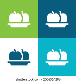 Apple Flat four color minimal icon set