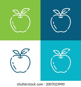 Apple Flat four color minimal icon set