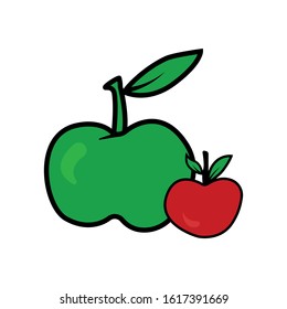 apple flat icon.  Design template vector