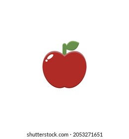 Apple flat icon, food and fruit, vector graphics, a colorful solid pattern on a white background, eps 10.