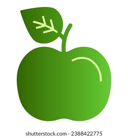 Apple flat icon. Fruit green icons in trendy flat style. Food gradient style design, designed for web and app. Eps 10