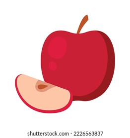 Apple flat icon Ingredient for mulled wine