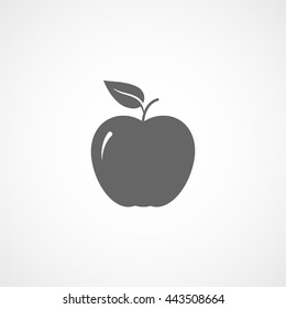 Apple Flat Icon On White Background