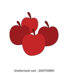 Apple flat icon simple vector drawing with illustration design