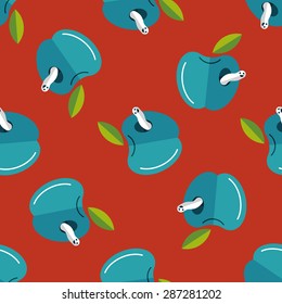 Apple flat icon,eps10 seamless pattern background