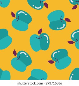 Apple flat icon,eps10 seamless pattern background