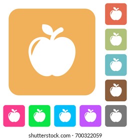 Apple flat icons on rounded square vivid color backgrounds.
