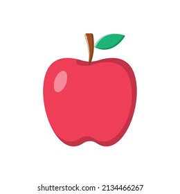 Apple Flat Illustration. Clean-Design-Element auf einfarbigem Hintergrund