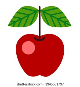 apple flat illustration on white