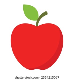 Apple Flat Illustration on White Background