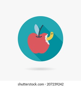 Apple Flat long shadow icon