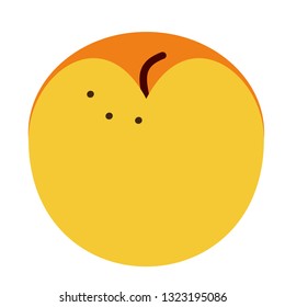 apple flat simple illustration. Kitchen cooking - vegetables and fruits series.