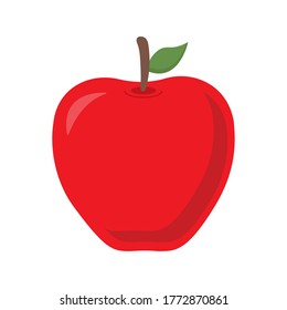 Apple flat style icon design, Fruit healthy organic food sweet and nature theme Vector illustration