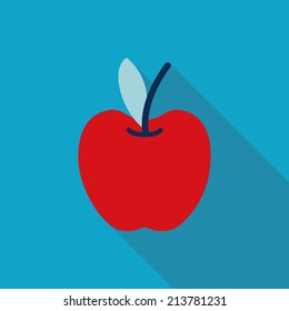 Apple Flat style Icon with long shadows