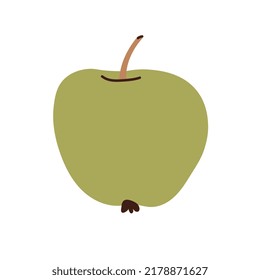 Apple flat vector illustration isolated on white background