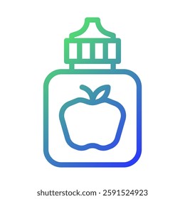 Apple Flavored E-Liquid Bottle Icon Gradient