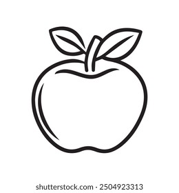 Apple food black icon. nature organic fresh healthy design.