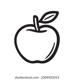 Apple food black icon. nature organic fresh healthy design.
