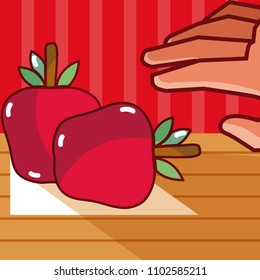 Apple food cartoon