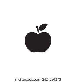 Apple food icon black vector background design.