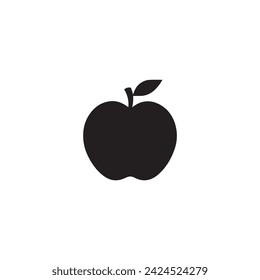 Apple food icon black vector background design.