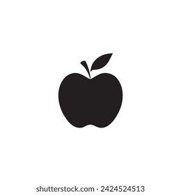 Apple food icon black vector background design.