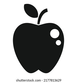 Apple food icon simple vector. Diet food. Shape balance