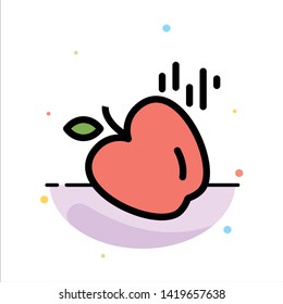 Apple, Food, Science Abstract Flat Color Icon Template