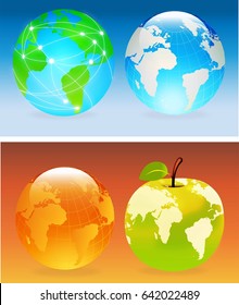 Apple in the form of earth