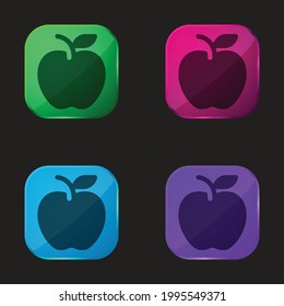 Apple four color glass button icon