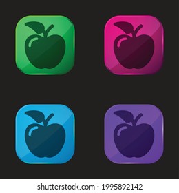 Apple four color glass button icon