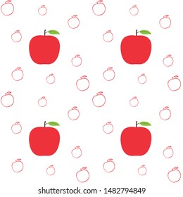 Apple frame vector illustration. Vector card design with apple and leaf.
