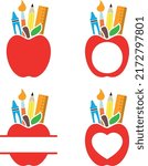 Apple frames. School teacher designs.