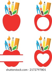 Apple frames. School teacher designs.