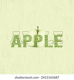 Apple - Fresh colors and minimalist artwork style. Printable design for t-shirts, mugs, cases, etc.