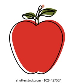 apple fresh fruit icon