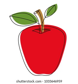 apple fresh fruit icon