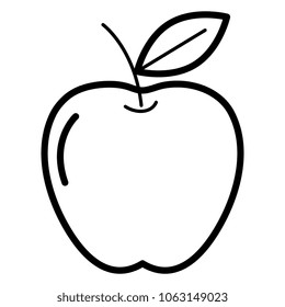 apple fresh fruit icon