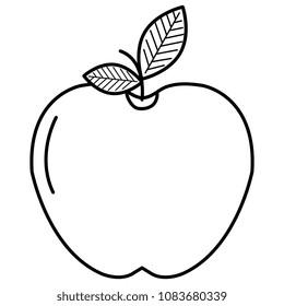 apple fresh fruit icon