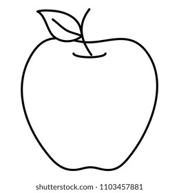 apple fresh fruit icon