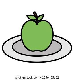 apple fresh fruit icon