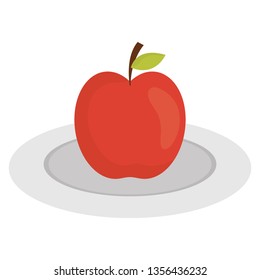 apple fresh fruit icon