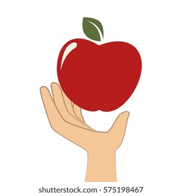 apple fresh fruit icon