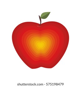 apple fresh fruit icon
