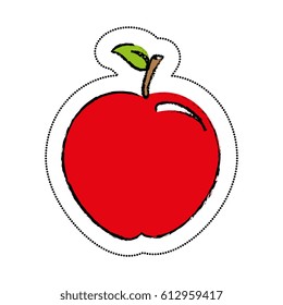 apple fresh fruit icon